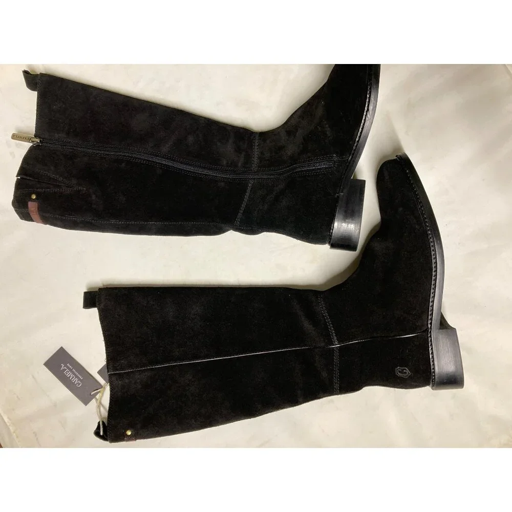 Carmela Women's Black Suede Boots Size 38 - New with Tags - Picture 2 of 4
